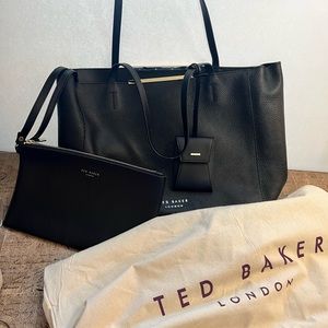 NWT!  AUTHENTIC TED BAKER leather tote with small interior bag and dust cover!!!